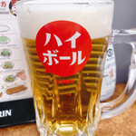 Nagarekawa Gyouza Senta - 生ビールで喉の洗浄。花粉を洗い落とします
