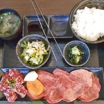焼肉処いっとう - 牛タンとハラミランチ（肉大盛・ごはん大盛）