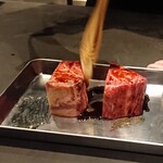 北海道焼肉 北うし - 知床産和牛シャトーブリアン手巻寿司