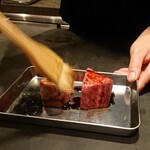 北海道焼肉 北うし - 知床産和牛シャトーブリアン手巻寿司