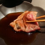 北海道焼肉 北うし - 知床産和牛シャトーブリアン炙り(耳付)