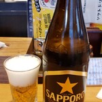 麺場 唐崎商店 - 瓶ビールは、黒ラベル(^^)
