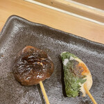 くわ焼 たこ坊 - 生椎茸バター焼き、ささみ塩焼
