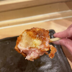 くわ焼 たこ坊 - チキンポテト。手羽の中にマッシュポテト