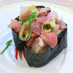 かっぱ寿司 - 寿司屋のたたき（アジのたたき軍艦）¥110