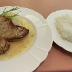 RESTAURANT RAGOUT - カジキマグロとホタテのムニエルレモンソース、ライス