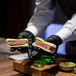 焼肉うしごろ - 青唐辛子の牛ヒレカツサンド