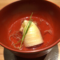 とり茶太郎 - 熊本県産筍と一黒軍鶏の胸肉の揚げ出し碗