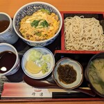 信濃 - 深川風あさり丼と蕎麦¥1300-