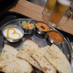 プラススパイス - Bセット790円（税込）+150円でチーズナンに変更