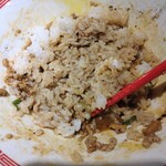 らあめん 広 - 広島式汁なしタンタン麺(ごはん)。