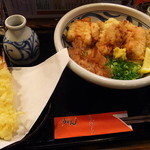 とり天ぶっかけ（冷）７８０円＋えび天２００円