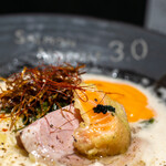 Salmon noodle 3.0 - White Salmon, JPY 930 – March 2022