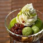 Matcha and azuki parfait