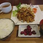 スパ・リブール ヨコハマ レストラン - 「生姜焼き定食」980円