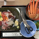 シーサイド磯貝 - 海鮮丼 カニ汁付 1,650円