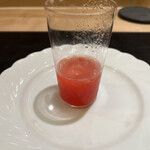銀座 大石 - お口直しにすいかのジュース