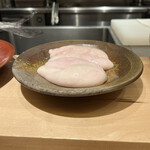 銀座 大石 - 河豚の白子どーん！