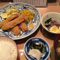 新宿割烹 中嶋 - 鰯フライ定食+刺身