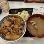 Yoshinoya - 朝牛セット並お新香あさり汁変更¥602