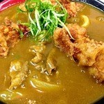 極楽うどん TKU - 鶏天カレーうどん（大鶏天３つ）（￥910）