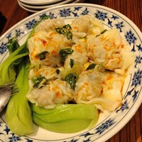 横浜中華街 重慶飯店 本館 - 水餃子  辛味ニンニクソース