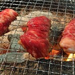 焼肉の達人 - 焼き風景