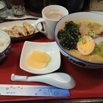 そば処　甚や - ラーメン定食・味噌 500円