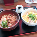 Teuchi Udon Donbee - 肉ぶっかけ冷、親子丼