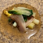 眞善美 - ホワイトアスパラの炒め物　自家製干し肉