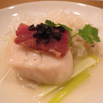 レンゲ - 帆立の香り蒸し ブラック・ビーンズで3