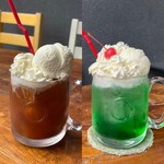 美松コーヒー - メロンソーダ・コーヒーフロート