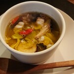 cenci - タテホシ貝のお出汁沁み沁みな伝助穴子スープ。参鶏湯の穴子バージョン。