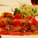 時の宿 すみれ - （夕食）まくらをサラダ仕立てにした・・・アップ