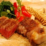 時の宿 すみれ - （夕食）サーロインステーキ・・アップ