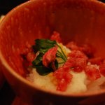 時の宿 すみれ - （夕食）牛骨だしのとろトロ茶漬け桜の風味