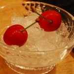 時の宿 すみれ - （夕食）サービスのさくらんぼ