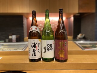 Sushi Masa - 地酒豊富に取り揃えています。