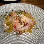 醸す森BAR - 前菜　鯛のカルパッチョ