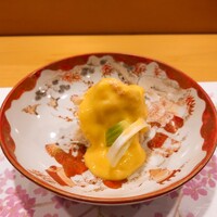旬菜 おぐら家 - ⚫蟹と帆立貝の黄身酢和え