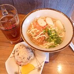 Okinawa Shokuichi - ソーキそば+ジューシーおにぎり+ウーロン茶