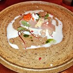 フィオリスカ - 一皿目の前菜（イワナのコンフィ）