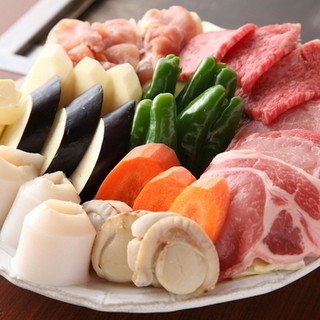 "Teppan-yaki platter" where you can enjoy the deliciousness of the ingredients