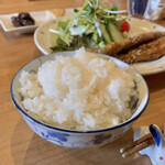 麻倉 - アスパラ肉巻みそだれ焼(\900)　ご飯