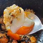 cafe 自休自足 - 温泉卵を絡めると堪りません！