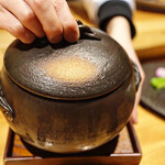Minamishibuya Naminoue - 「独活とホタルイカの炊き込みご飯」