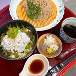 Sobadokoro Ashitaba - しらす丼とお蕎麦セット