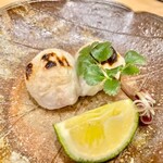 川田 - 2022.2.   河豚の白子の炭火焼き