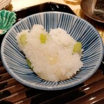 蓬左茶寮 - アスパラと平貝ご飯