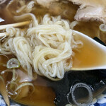 青竹手打ラーメン ほそや - ラーメンの麺